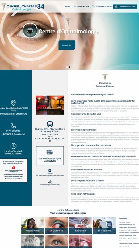 site web pour centre médiacal